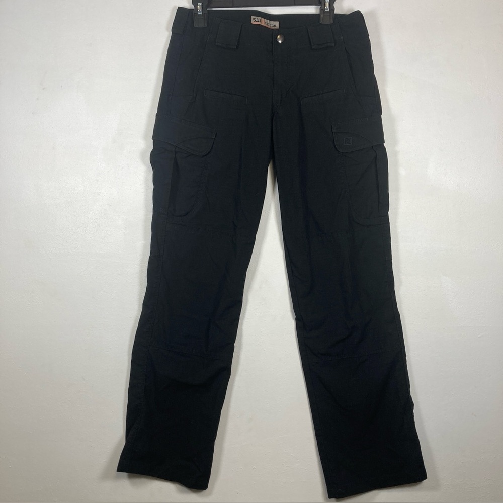 5.11 Tactical Series Cargo Pants Women's Black Utility Straight Size 8 Hiking